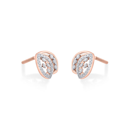 Celestial Shine Diamond & Gold Stud Earrings for Women