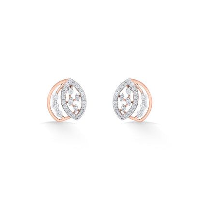 Celestial Shine Diamond & Gold Stud Earrings for Women