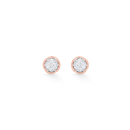 Moon Grace Diamond & Gold Stud Earrings for Women