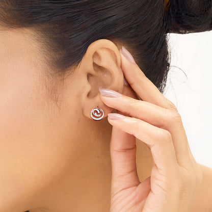 Luminous Shine Diamond & Gold Stud Earrings for Women