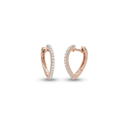 Luxe Stones Hoops & Huggies Rose Gold & Diamond Earrings