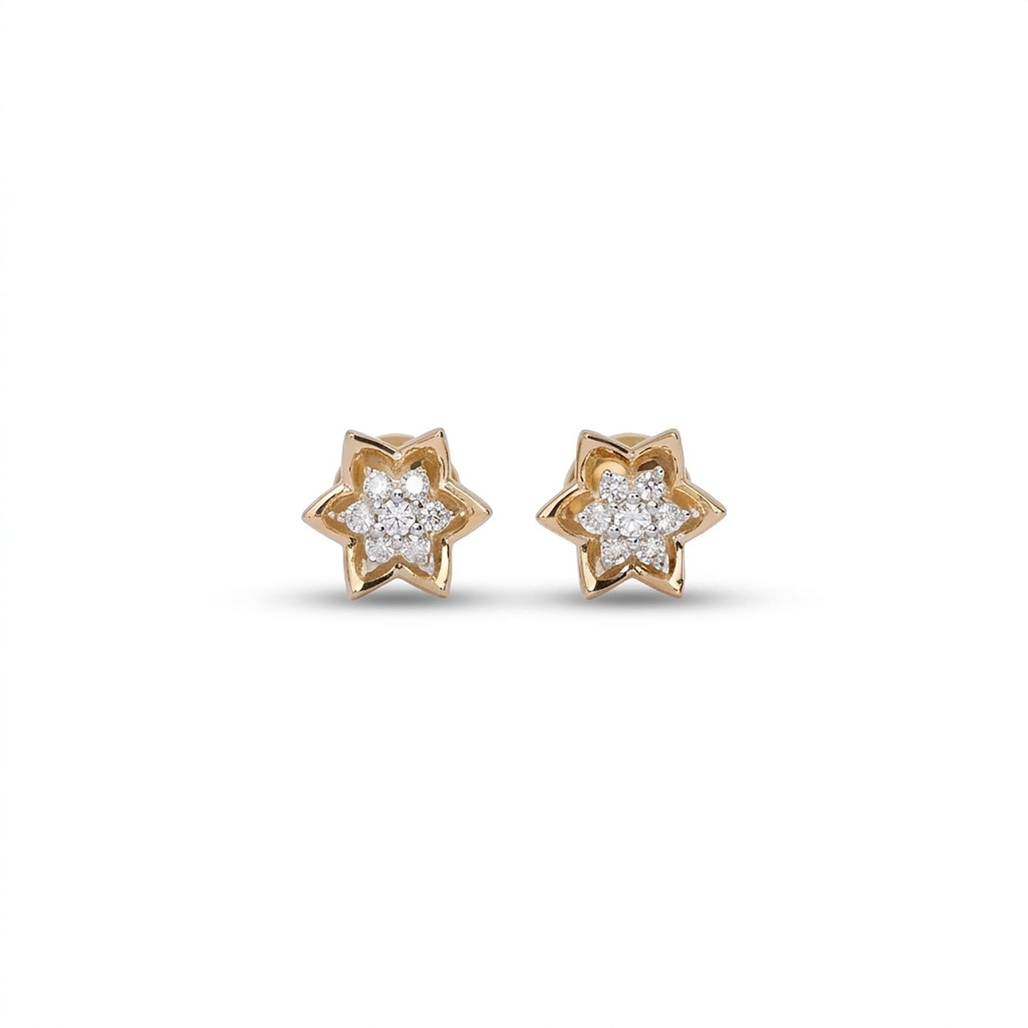Sweet Radiance Studs Yellow Gold & Diamond Earrings