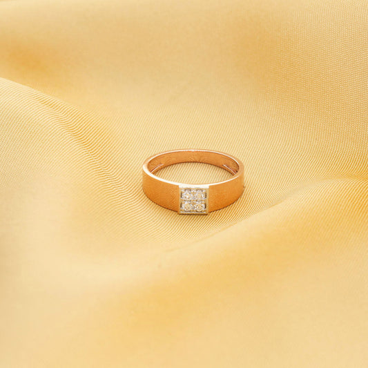 Forge Blocks Diamond & Gold Men's Ring for Men