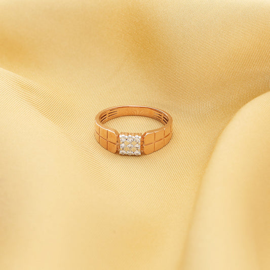 Dominus Mark Diamond & Gold Men's Ring for Men
