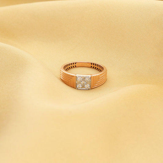 Titan Matrix Diamond & Gold Men's Ring for Men
