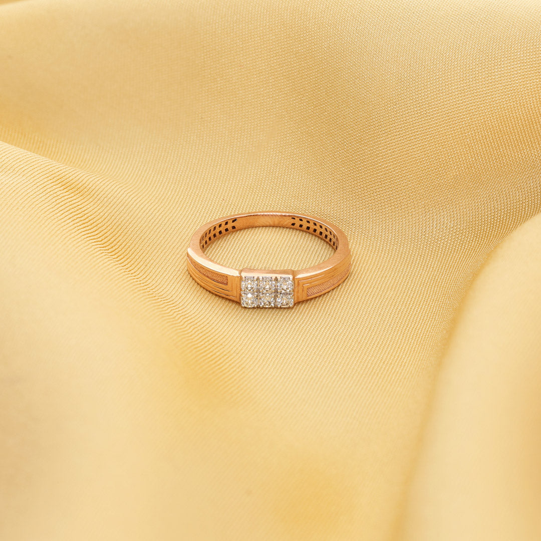 Triumph Crest Diamond & Gold Men's Ring for Men