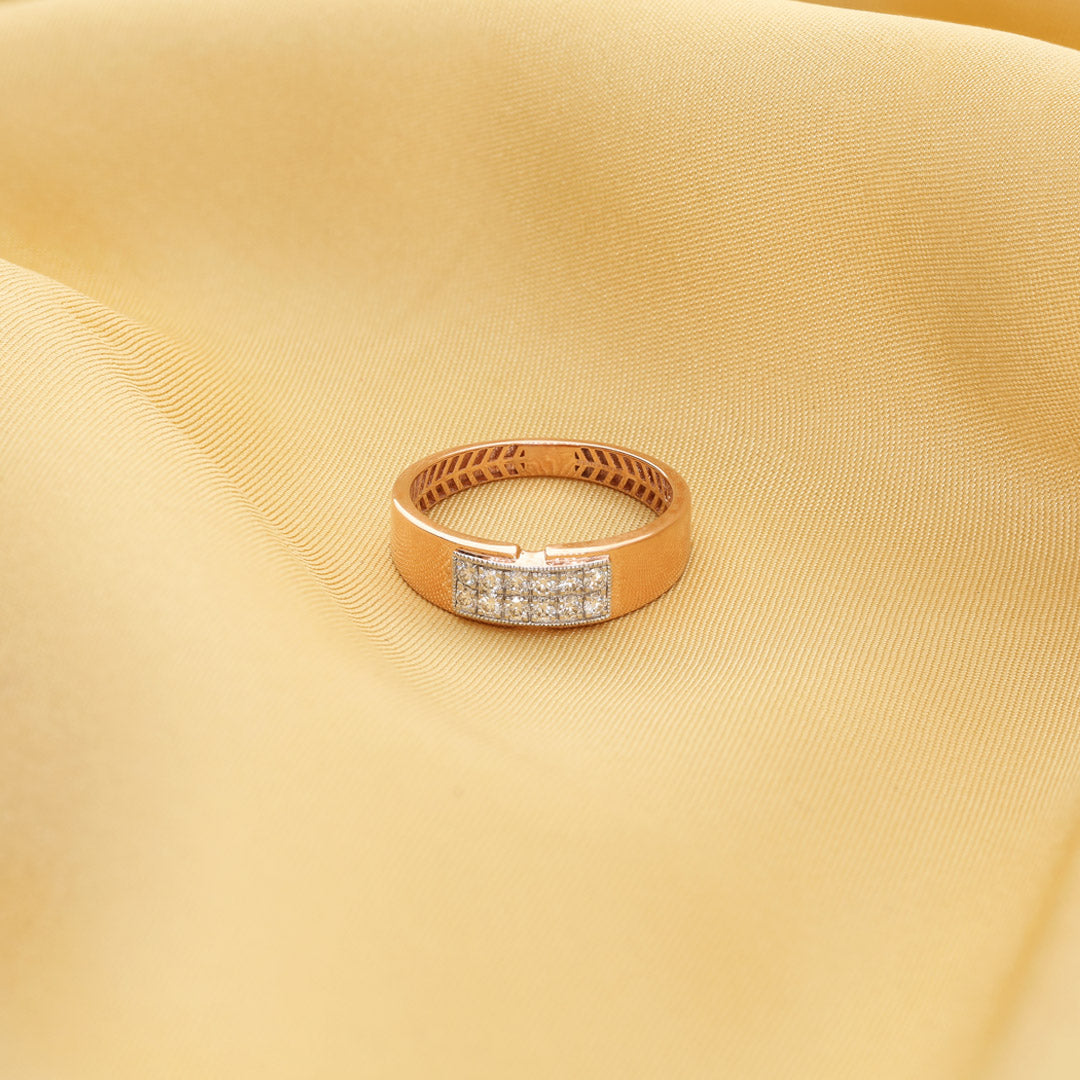 Summit Edge Diamond & Gold Men's Ring for Men
