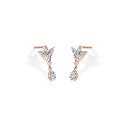 Angel Bloom Diamond & Gold Drops & Danglers Earrings for Women
