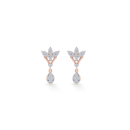 Angel Bloom Diamond & Gold Drops & Danglers Earrings for Women