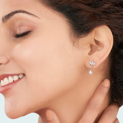Angel Bloom Diamond & Gold Drops & Danglers Earrings for Women