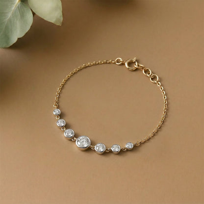 Shimmer Story Flexible Yellow Gold & Diamond Bracelet