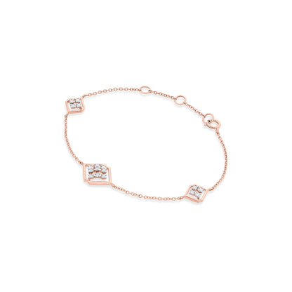 Grace Flow Diamond & Gold Flexible Bracelet for Women