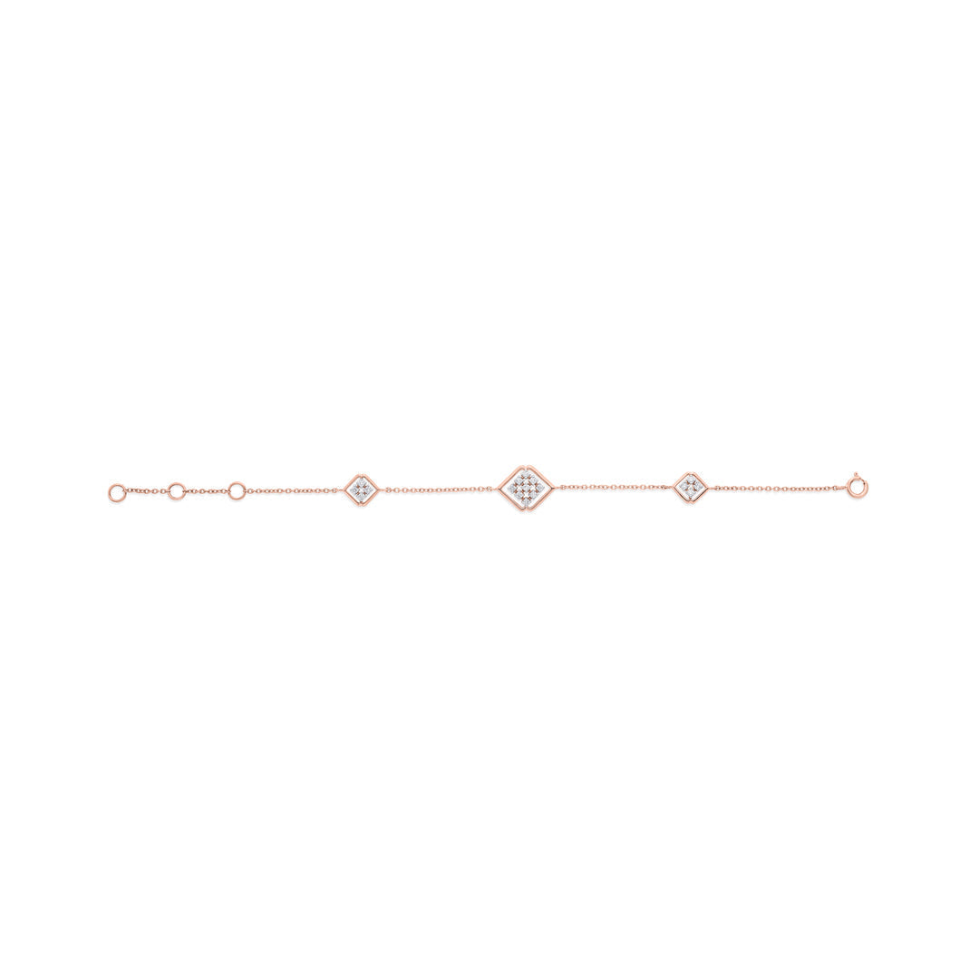 Grace Flow Diamond & Gold Flexible Bracelet for Women