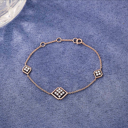 Grace Flow Diamond & Gold Flexible Bracelet for Women