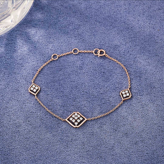 Grace Flow Diamond & Gold Flexible Bracelet for Women