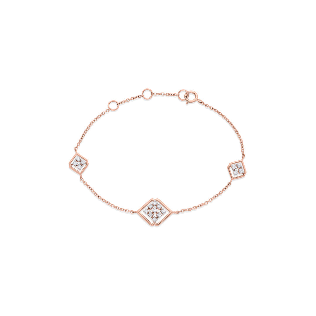 Grace Flow Diamond & Gold Flexible Bracelet for Women
