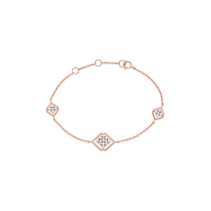 Grace Flow Diamond & Gold Flexible Bracelet for Women