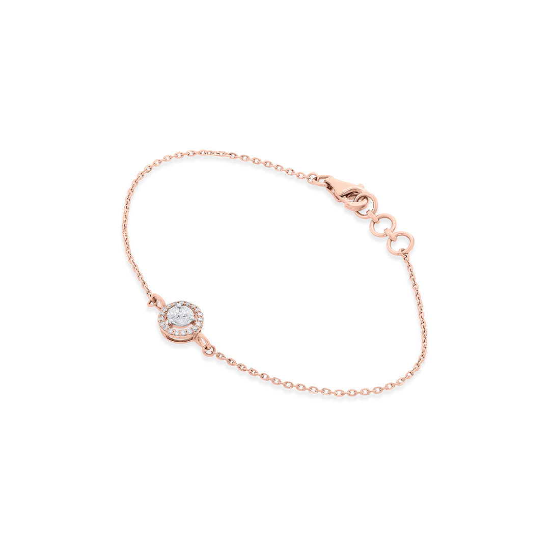Radiant Gem Diamond & Gold Flexible Bracelet for Women