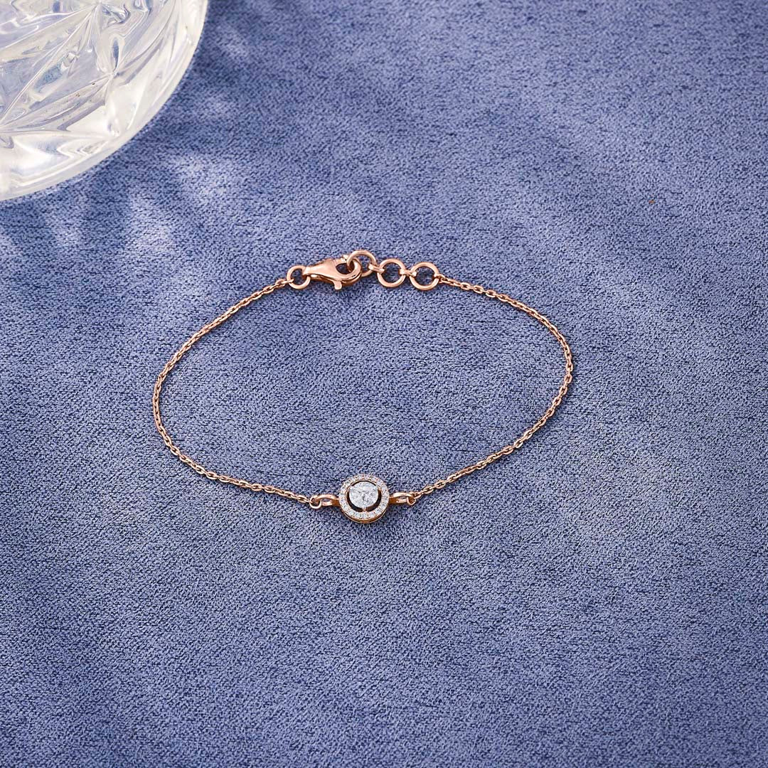 Radiant Gem Diamond & Gold Flexible Bracelet for Women
