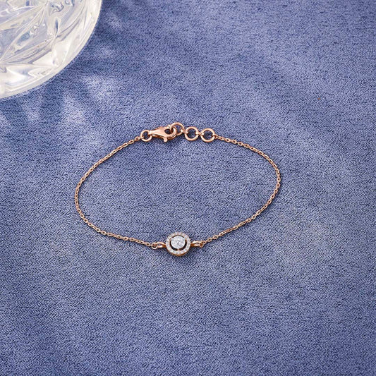 Radiant Gem Diamond & Gold Flexible Bracelet for Women