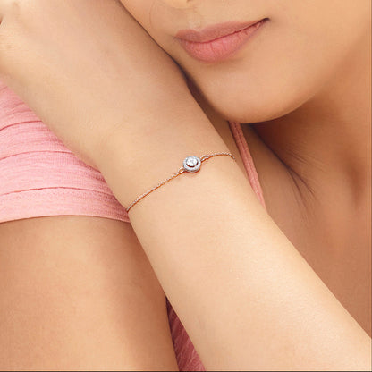 Radiant Gem Diamond & Gold Flexible Bracelet for Women