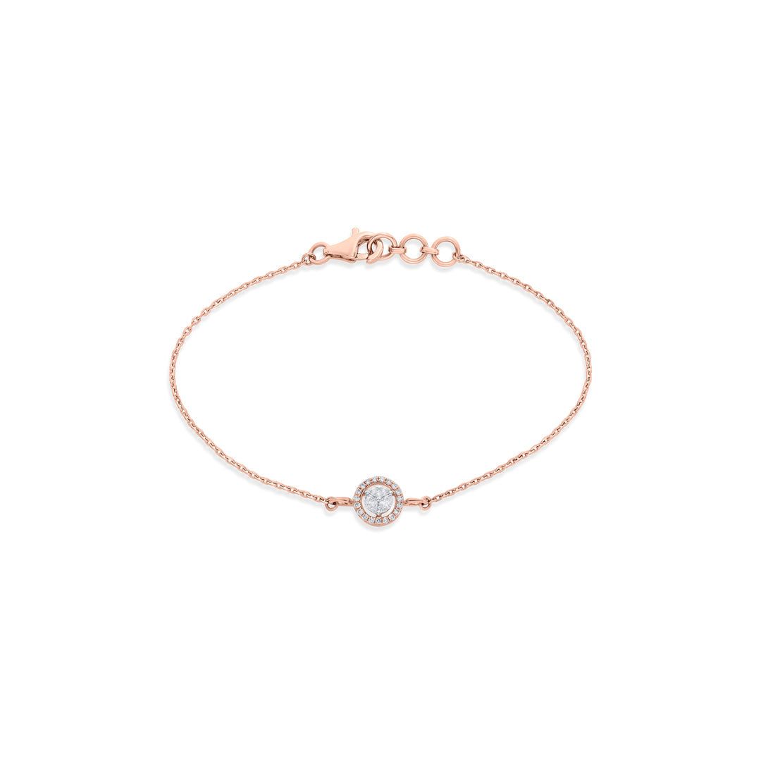 Radiant Gem Diamond & Gold Flexible Bracelet for Women