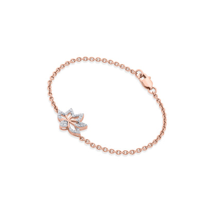 Bloom Charm Diamond & Gold Charms Bracelet for Women