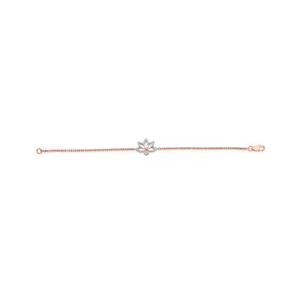 Bloom Charm Diamond & Gold Charms Bracelet for Women