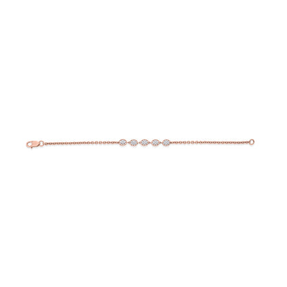 Multi Spark Diamond & Gold Flexible Bracelet for Women