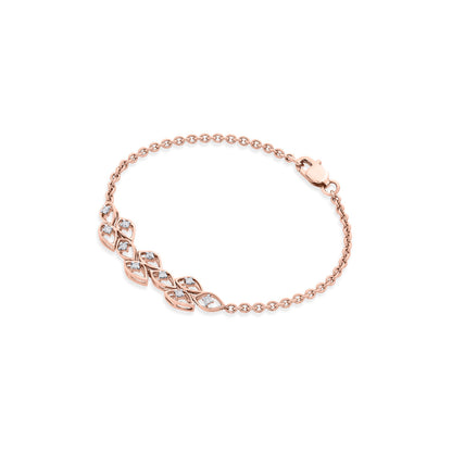 Artful Glow Diamond & Gold Flexible Bracelet for Women