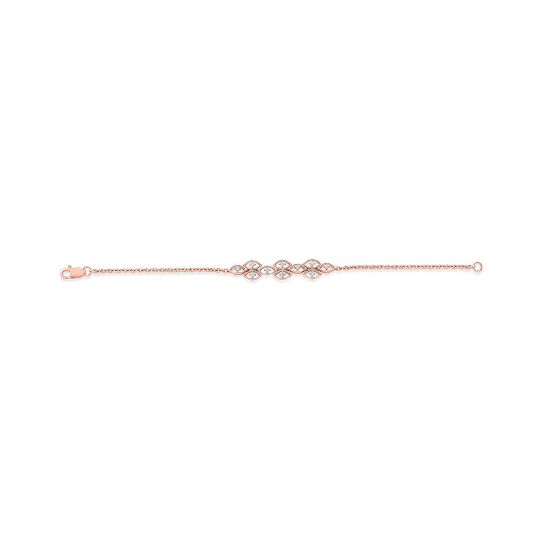 Artful Glow Diamond & Gold Flexible Bracelet for Women