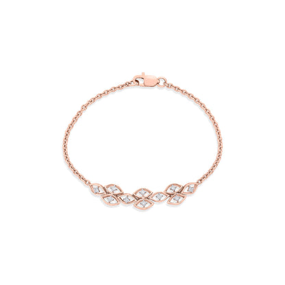 Artful Glow Diamond & Gold Flexible Bracelet for Women