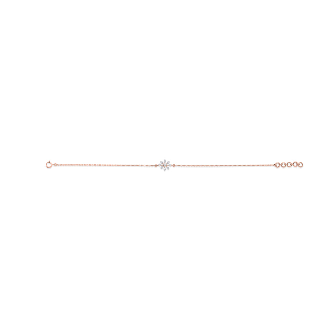 Lily Shine Diamond & Gold Flexible Bracelet for Women