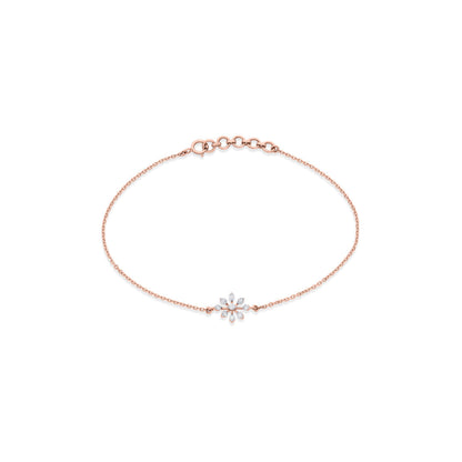 Lily Shine Diamond & Gold Flexible Bracelet for Women