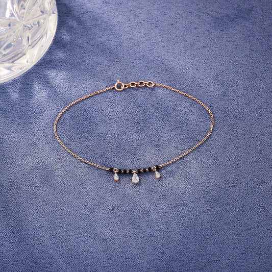 Signature Grace Diamond & Gold Mangalsutra Bracelet for Women