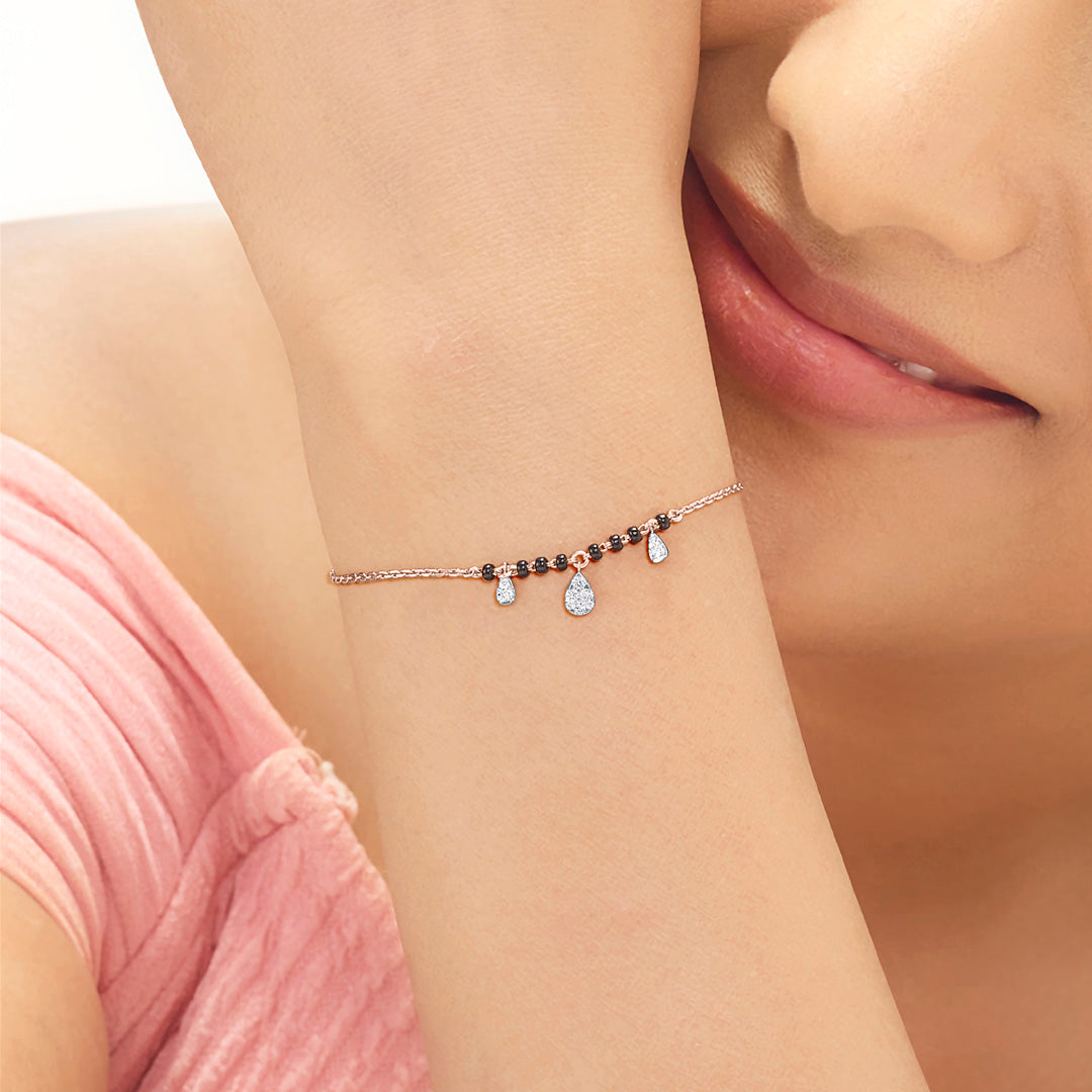 Signature Grace Diamond & Gold Mangalsutra Bracelet for Women