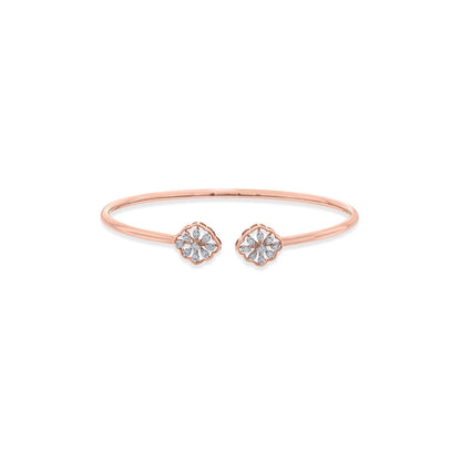 Dual Orbs Diamond & Gold Oval Bracelet for Women