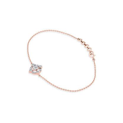 Bloom Glow Diamond & Gold Flexible Bracelet for Women