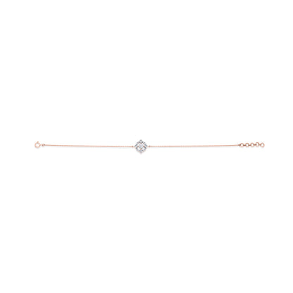 Bloom Glow Diamond & Gold Flexible Bracelet for Women