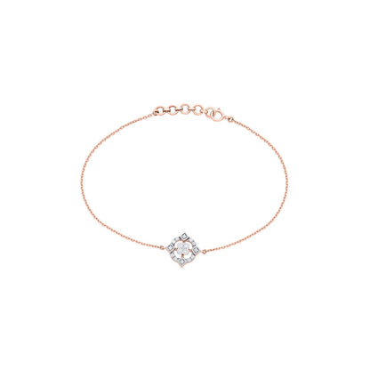 Bloom Glow Diamond & Gold Flexible Bracelet for Women