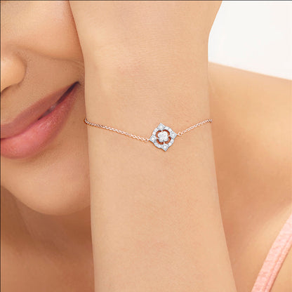 Bloom Glow Diamond & Gold Flexible Bracelet for Women