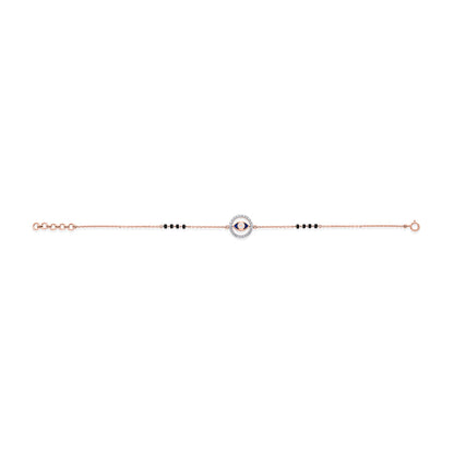Evil Eye Charm Diamond & Gold Mangalsutra Bracelet for Women