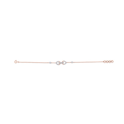 Bond Link Diamond & Gold Flexible Bracelet for Women