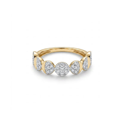 Royal Cascade Fashion Yellow Gold & Diamond Ring