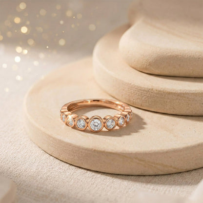 Prestige Stones Fashion Rose Gold & Diamond Ring