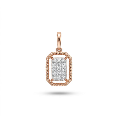 Defined Radiance Modern Rose Gold & Diamond Pendant