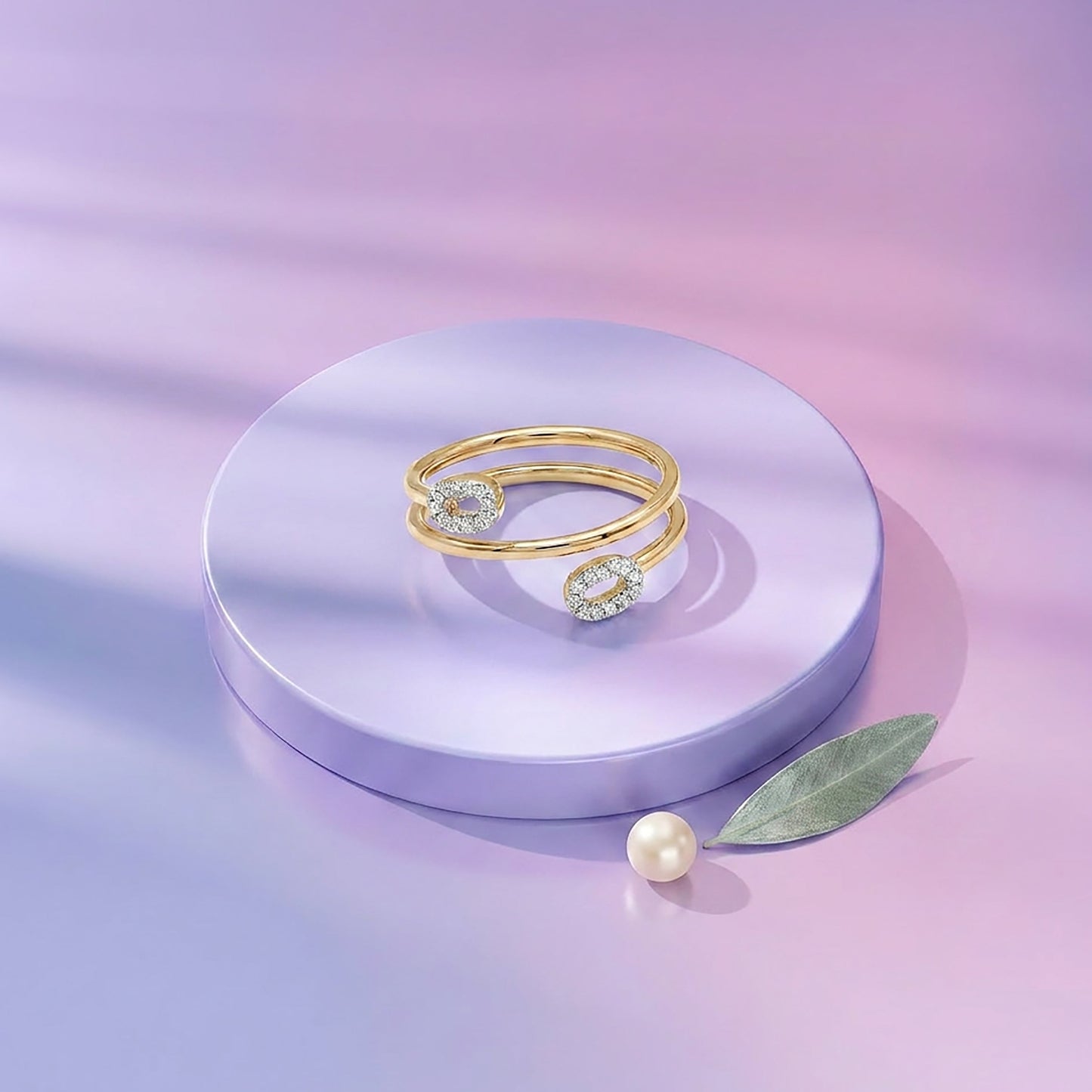 Petal Whisper Fashion Yellow Gold & Diamond Ring