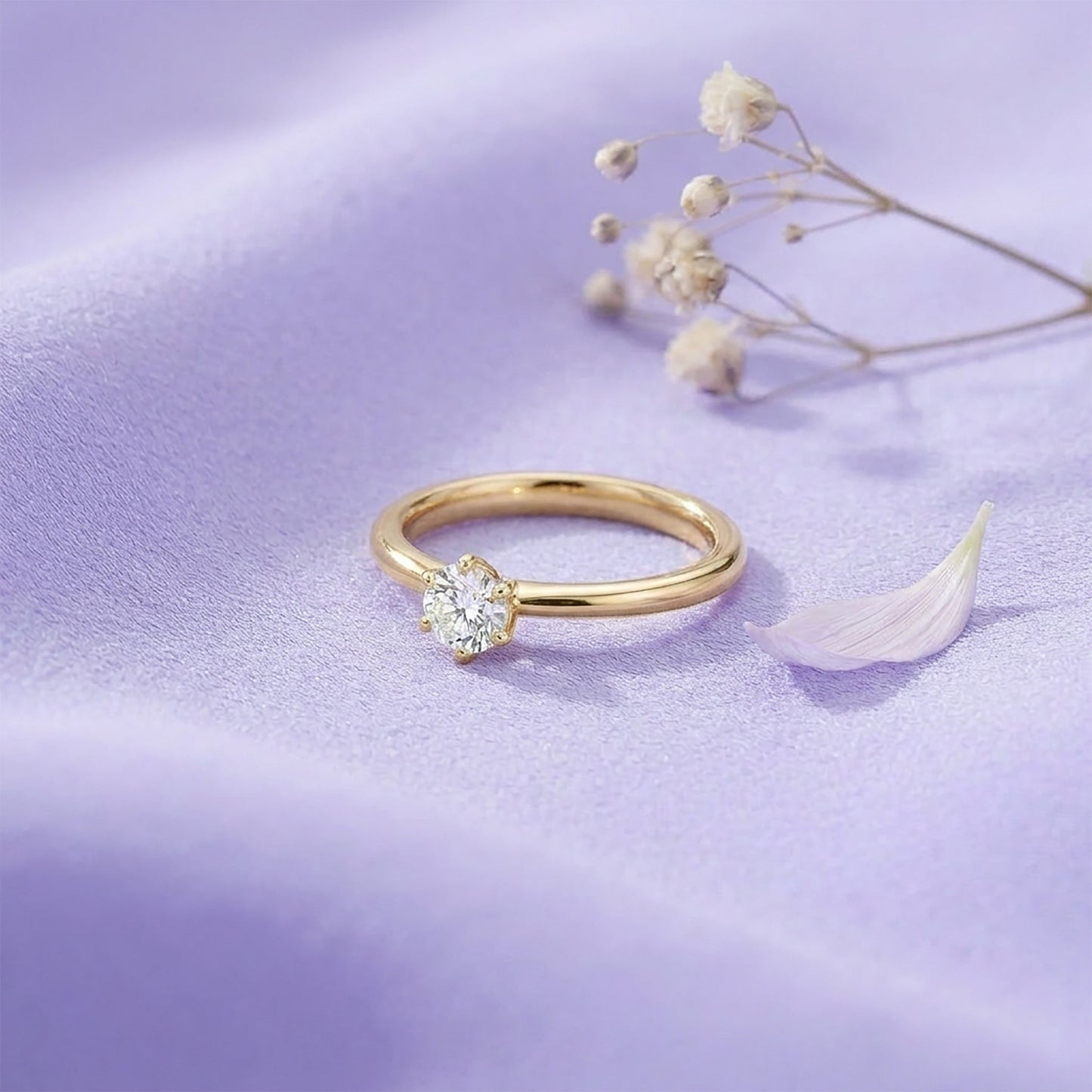 Zenith Brilliance Casual Yellow Gold & Diamond Ring