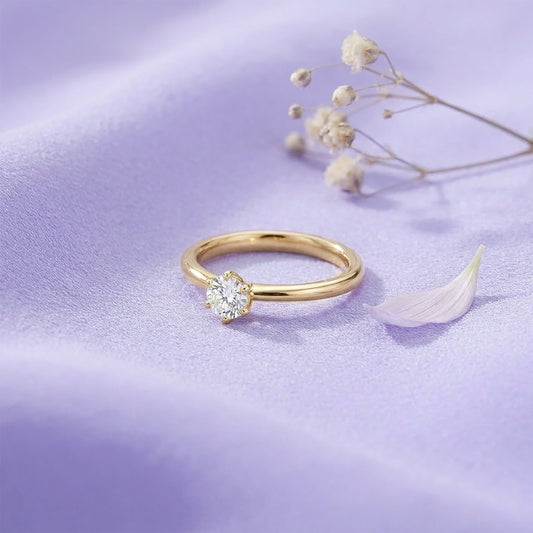 Zenith Brilliance Casual Yellow Gold & Diamond Ring