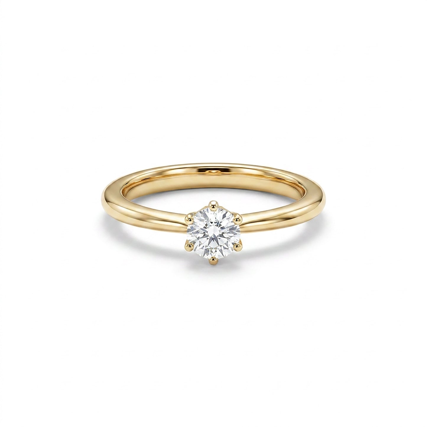 Zenith Brilliance Casual Yellow Gold & Diamond Ring